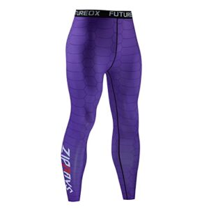 2022 Men's Thermal Compression Pants Quick Dry Fitness Sportswear Mens Tights Leggings for Running Yoga Football Men's Purple