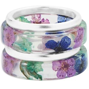 Lucky Brand Dried Flower Ring Stack