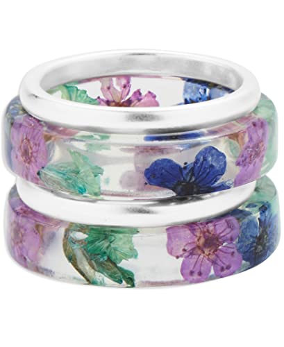 Lucky Brand Dried Flower Ring Stack