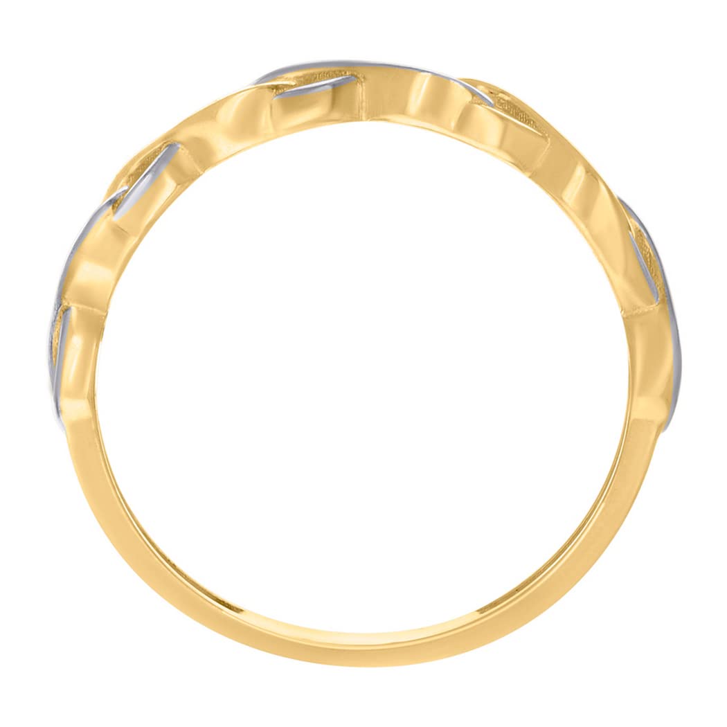 14k Two tone Gold Womens Infinity Ring Measures 3.7mm Wide Jewelry for Women