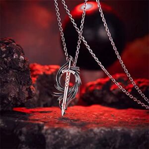 Anime Fate Stay Night Ring Necklace/Ring Black Saber Armour Cosplay Adjustable Opening Jewelry Prop Accessories Christmas Gift Set