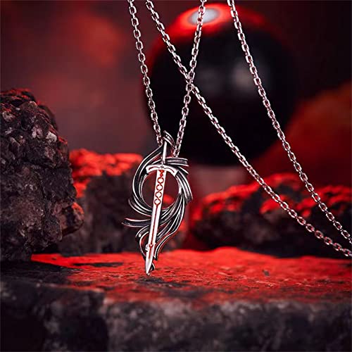 Anime Fate Stay Night Ring Necklace/Ring Black Saber Armour Cosplay Adjustable Opening Jewelry Prop Accessories Christmas Gift Set