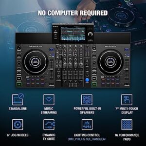 Denon DJ SC LIVE 4 - Standalone DJ Controller, 4-Channel Mixer, Amazon Music Unlimited Streaming, Wi-Fi, Speakers, Serato DJ & Virtual DJ Compatible