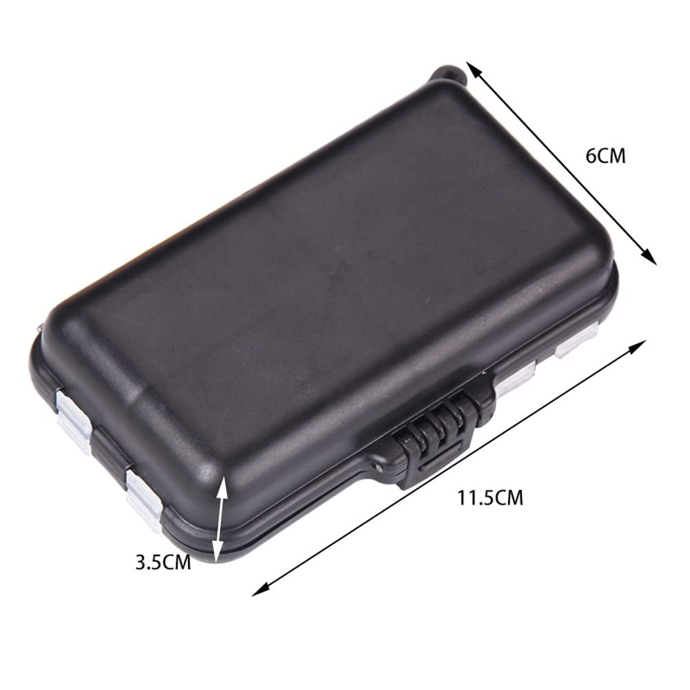 1 Piece Fishing Lure Box Fishing Tackle Box Fishing Bait Box Floating Fish Lure Storage Box 9 Compartments Fishing Storage Box Plastic Containers Case, Black