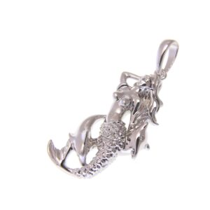 925 sterling silver Hawaiian shinny dolphin mermaid pendant