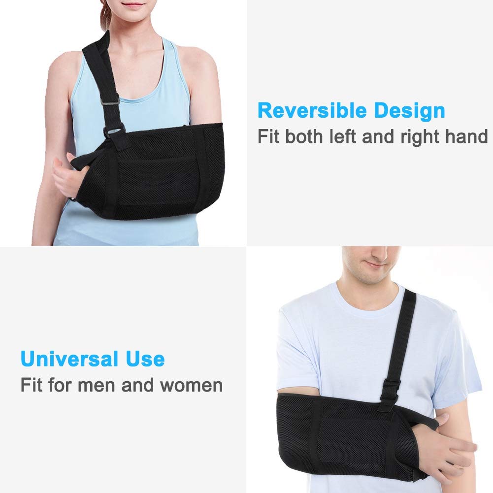 Tiiyee Shoulder Abduction Sling, Shoulder Immobilizer Rotator Cuff Support Brace Comfortable Rotator Cuff Support Brace for Shoulder Injury Men Women Broken Fracture