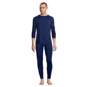 Lands' End Mens Stretch Thermaskin Pant Deep Sea Navy Regular Large