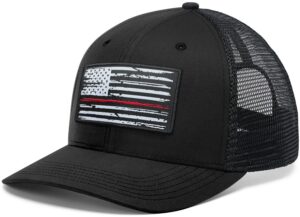 american flag hat, baseball cap for men women, adjustable snapback hats usa flag trucker hat black