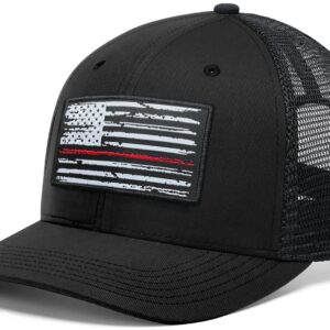 American Flag Hat, Baseball Cap for Men Women, Adjustable Snapback Hats USA Flag Trucker Hat Black