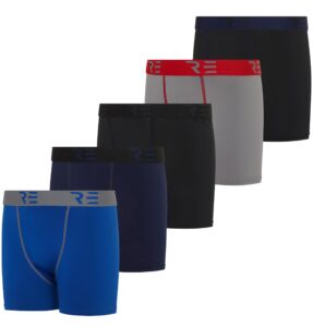 5 pack:youth boys compression shorts performance boxer briefs athletic spandex underwear base layer basketball biker sports active soccer training football sports gym teen running-set 4, xl (14/16)