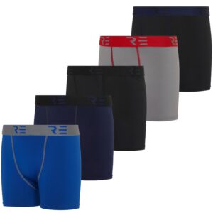 5 Pack:Youth Boys Compression Shorts Performance Boxer Briefs Athletic Spandex Underwear Base Layer Basketball Biker Sports Active Soccer Training Football Sports Gym Teen Running-Set 4, XL (14/16)