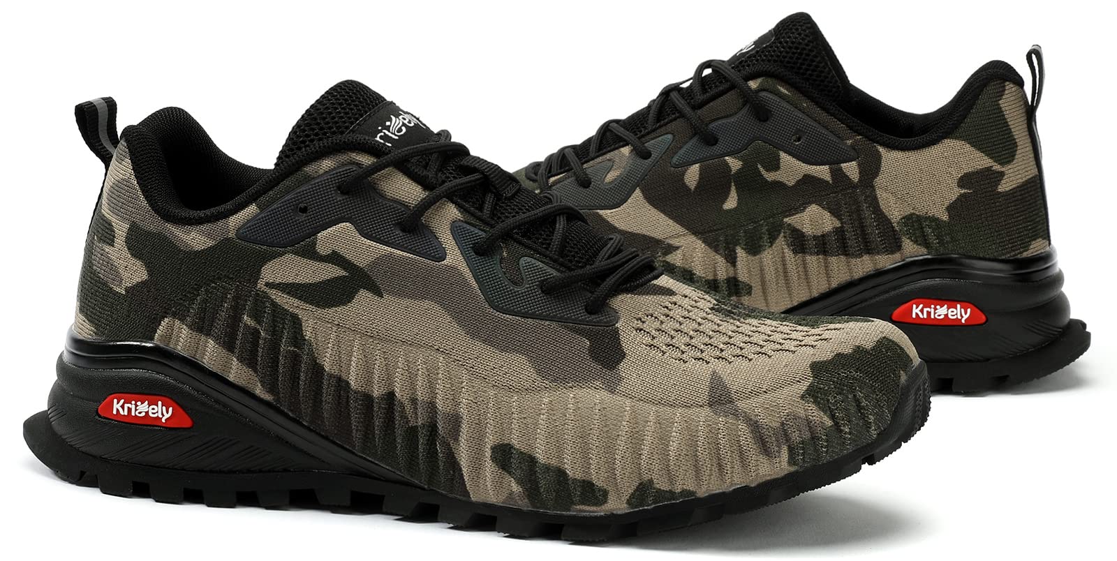 ikunka Men's Fashion Sneakers Lightweight Breathable Walking Shoes Tennis Cross Training Shoe Non Slip Trail Running Shoes（Camouflage 12）