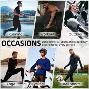 Yuerlian 3 Pack Men's Compression Pants Running Tights Workout Leggings Cool Dry Yoga Gym Pants with Pocket