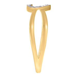 14k Two tone Gold Womens Love Heart Ring Measures 7.1mm Wide Jewelry for Women