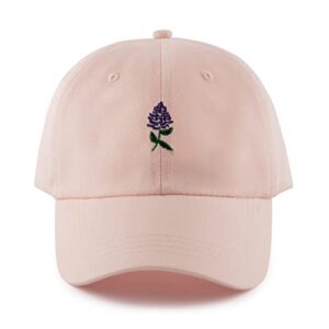 AUNG CROWN Lavender Embroidered Dad Hat Women Men Adjustable Baseball Cap (Pink/Lavender)