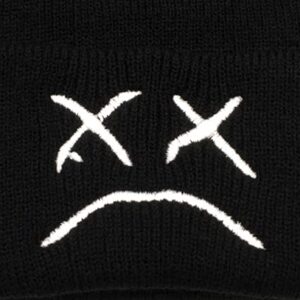 45°LOOKUP CEED Fashion Autumn Winter Warm Beanie Hats Embroidery Cotton Caps Men Women Knitted Hip Hop Hats (US, Alpha, One Size, Black)