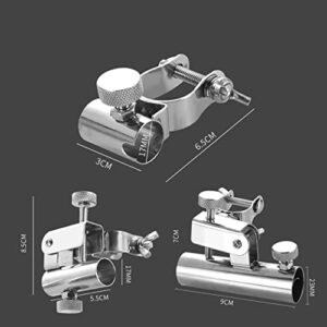 GAFOKI 1 Set Plate Seaside Fishing Portable Multi- Stake Tray Accessory Function Chair for Stainless Fish Support Steel Tool of Multi-Function Silver Bait Umbrella Practical Clamp