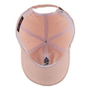 AUNG CROWN Lavender Embroidered Dad Hat Women Men Adjustable Baseball Cap (Pink/Lavender)