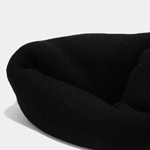 45°LOOKUP CEED Fashion Autumn Winter Warm Beanie Hats Embroidery Cotton Caps Men Women Knitted Hip Hop Hats (US, Alpha, One Size, Black)