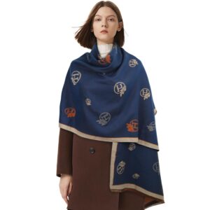 EXTREE Scarfs for Women Pashmina Silky Shawl Wrap for Evening Dressing Blanket Open Front Poncho Cape