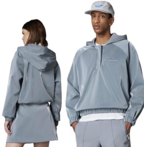 adidas originals unisex blue version high shine hoodie, grey (as1, alpha, l, regular, regular, large)