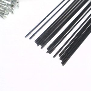 Bicycle Spokes, Mountain Cars 14G Wire Strip Car Round Spoke Stainless Steel Black Spoke 82mm-275mm (尺寸 : 245 mm, 属性 : 10Pcs)