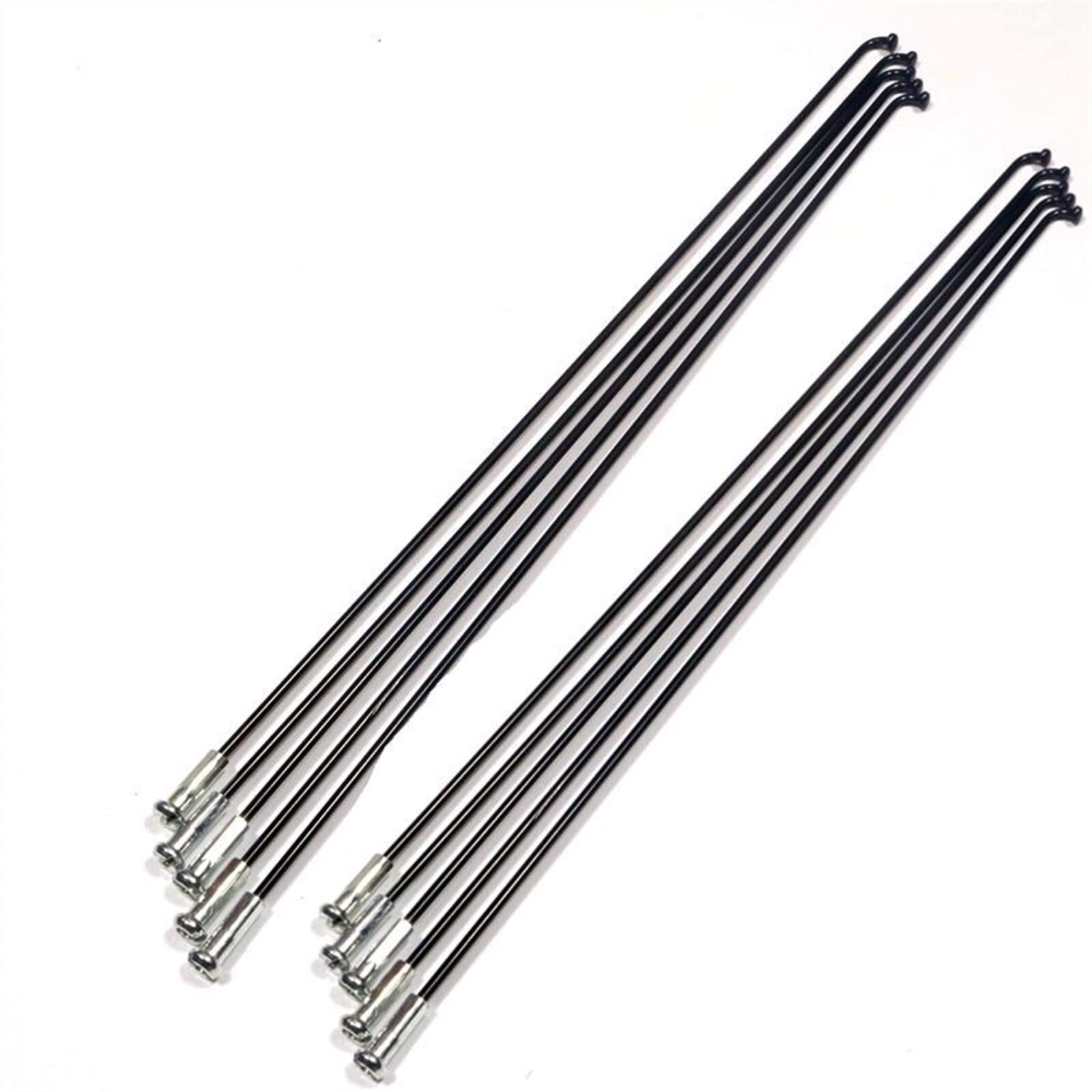 Bicycle Spokes, Mountain Cars 14G Wire Strip Car Round Spoke Stainless Steel Black Spoke 82mm-275mm (尺寸 : 254 mm, 属性 : 10Pcs)