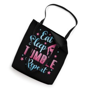 Eat sleep tumble repeat Gymnastics for girl Gymnast Tote Bag