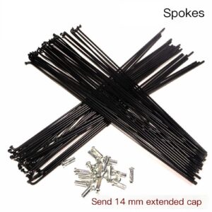 Bicycle Spokes, Mountain Cars 14G Wire Strip Car Round Spoke Stainless Steel Black Spoke 82mm-275mm (尺寸 : 254 mm, 属性 : 10Pcs)