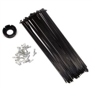 Bicycle Spokes, Mountain Cars 14G Wire Strip Car Round Spoke Stainless Steel Black Spoke 82mm-275mm (尺寸 : 254 mm, 属性 : 10Pcs)