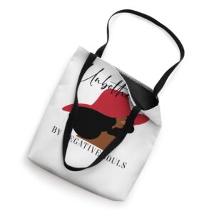 Black History African Woman Unbothered By Negative Souls Tote Bag