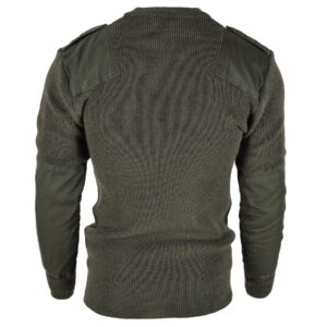 German Army Style Miltec Pullover OD Commando Jersey Olive Green Sweater Wool Blend Large