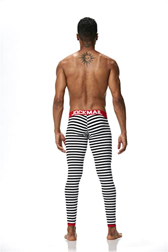 JOCKMAIL Long Johns Pants Men Thermal Underwear Cotton Printed Mens Thermal Underwear Sleeping Bottoms Leggings Pant (as1, Alpha, m, Regular, Regular, Red-2)