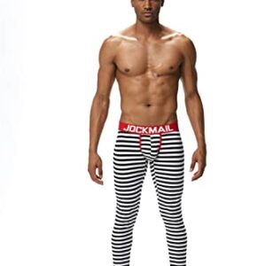 JOCKMAIL Long Johns Pants Men Thermal Underwear Cotton Printed Mens Thermal Underwear Sleeping Bottoms Leggings Pant (as1, Alpha, m, Regular, Regular, Red-2)