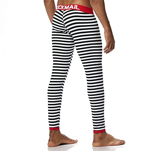 JOCKMAIL Long Johns Pants Men Thermal Underwear Cotton Printed Mens Thermal Underwear Sleeping Bottoms Leggings Pant (as1, Alpha, m, Regular, Regular, Red-2)