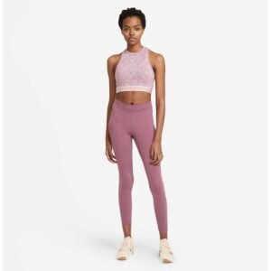 Nike Women's Space-Dyed Cropped Tank Top (Pink Glaze, X-Small)