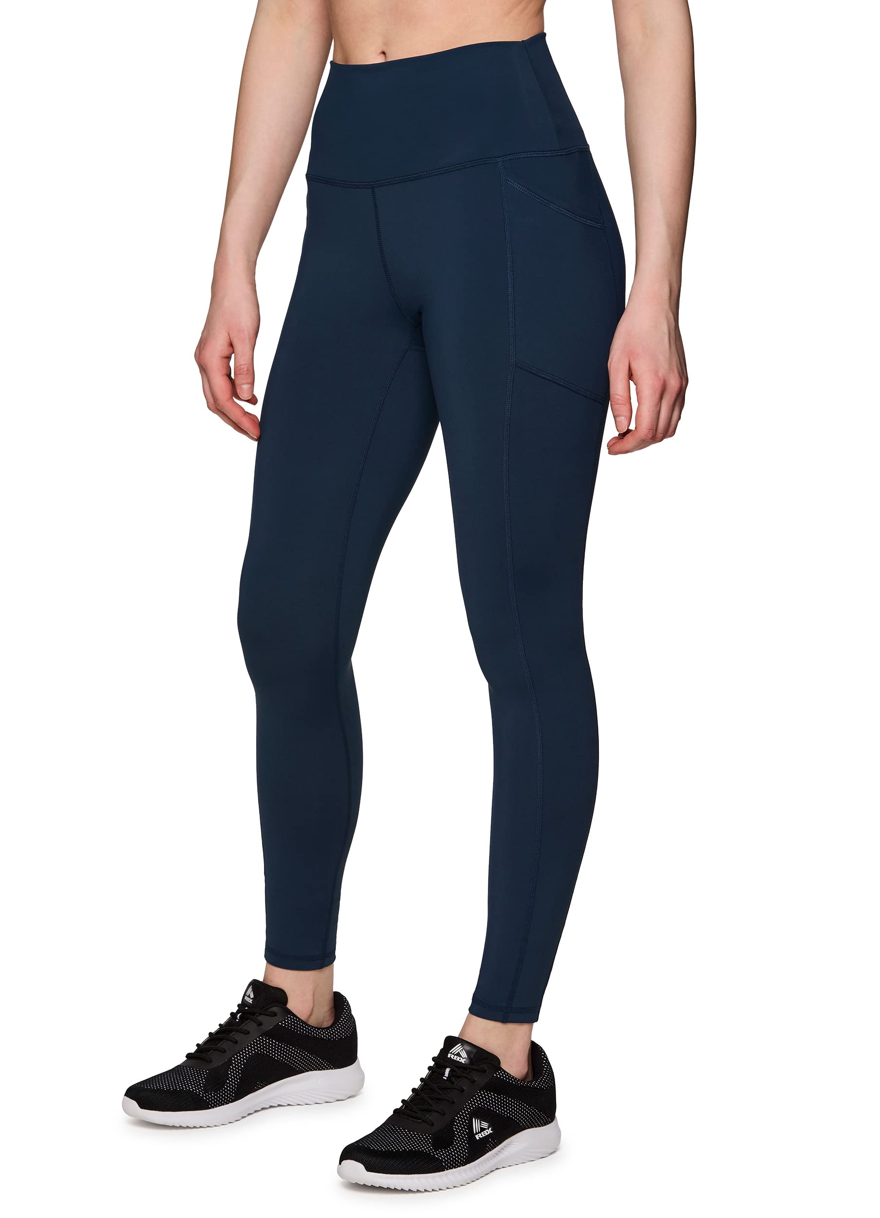 RBX Active Women's Squat Proof Full Length Gym Running Yoga Leggings Deep Teal F22 L