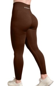 alterwegal amplify workout leggings for women buttery soft seamless high waist butt lifting gym fitness girl active yoga pants purplish brown