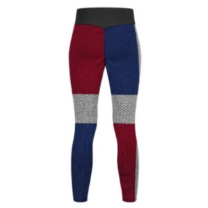 Womens Fashion Yoga Dominican Flag Slim Pants Exercise Yoga Pants Workout Leggings for Womens Running Pants S