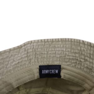 Armycrew XXL Oversize Pigment Dyed Washed Bucket Hat Fits Upto 3XL - Khaki - 2XL - 3XL