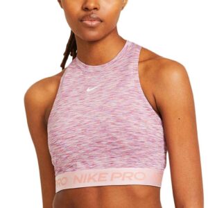 Nike Women's Space-Dyed Cropped Tank Top (Pink Glaze, X-Small)