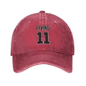 rapsre basketball_star_#11_kyrie_irving_goat cowboy hat boven hat trucker dad gift adjustable buckle closure caps unisex red