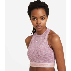 Nike Women's Space-Dyed Cropped Tank Top (Pink Glaze, X-Small)