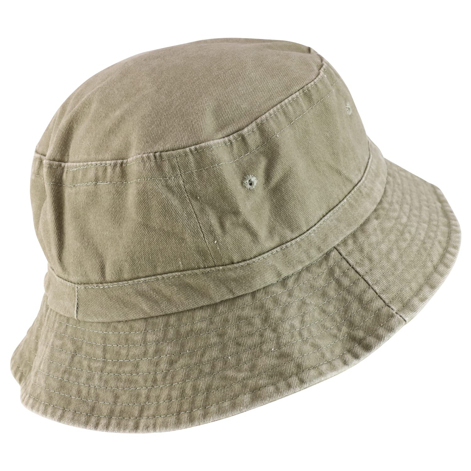 Armycrew XXL Oversize Pigment Dyed Washed Bucket Hat Fits Upto 3XL - Khaki - 2XL - 3XL