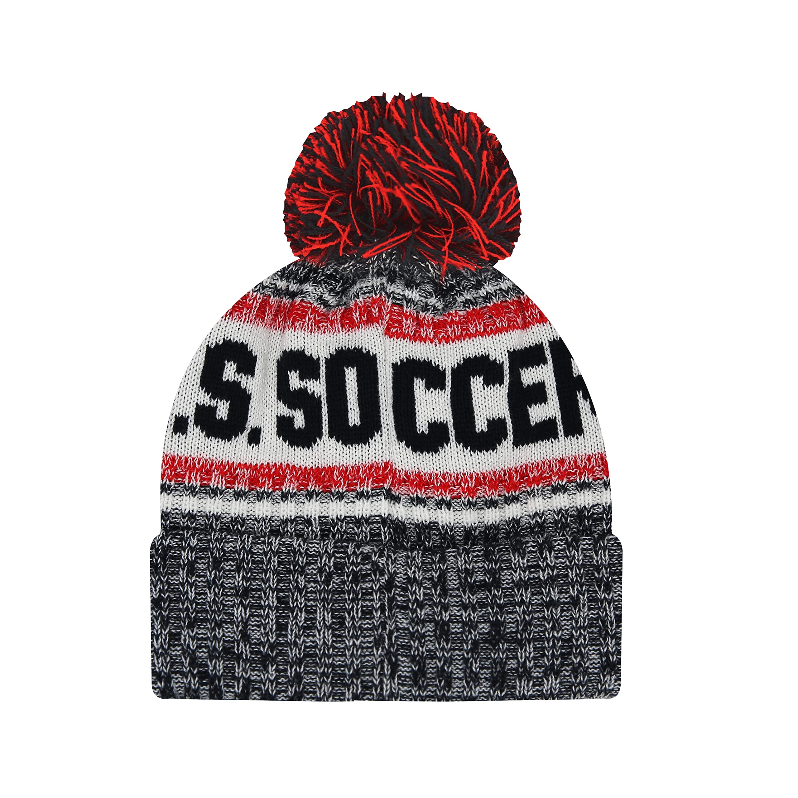 Icon Sports U.S. Soccer Federation Soccer Beanie - Big Game Unisex Pom Beanie