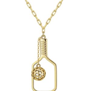 The Volley Pickleball Paddle and Ball Pendant Necklace