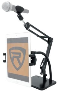 rockville istand 85 dual desktop boom arm + gooseneck mic/iphone/ipad stand