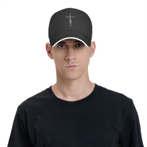 Faith Cross Logo Unisex Baseball Cap for Men Women Christian Trucker Hats Cap for Teens Adult