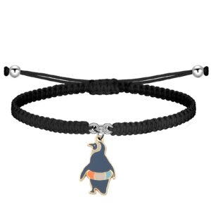 pliti penguin gift for women penguin lover gift penguin fans gift penguin theme bracelet cute penguin jewelry (penguin bg)