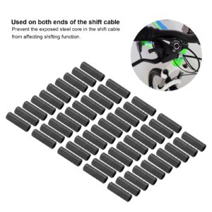 Jadeshay Cable End Crimps 50pcs Bicycle Derailleur Shift Cable Wire End Caps for Mountain Road Bike Black